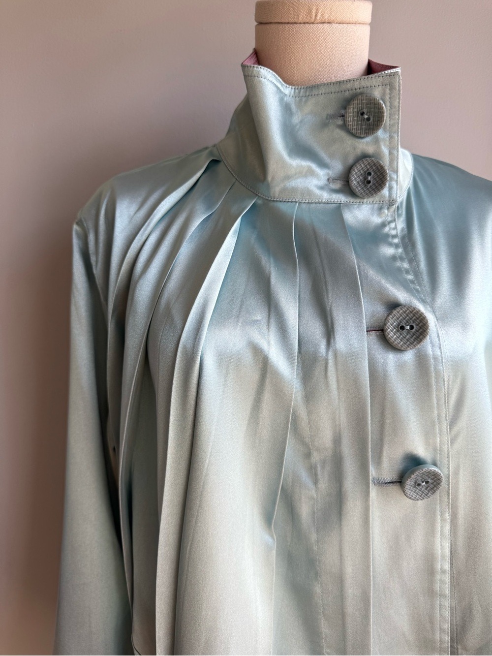Lindi Reversible Swing Coat Sz L Dusty Rose / Icy Blue Artsy Jacket Relaxed Fit - Picture 10 of 16